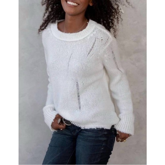 Wooden Ships Distressed Crew‎ in Pure Snow Size S/M - Picture 3 of 14